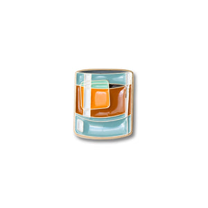 Whiskey on the Rocks Cocktail L&V Pin