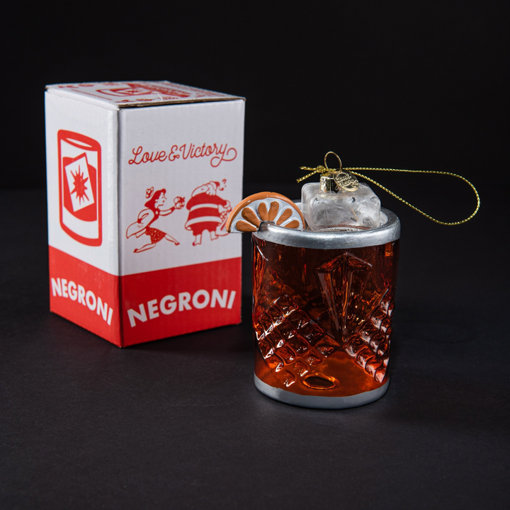 Negroni Cocktail Christmas Ornament