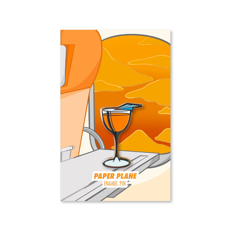 Paper Plane Cocktail Critters Pin