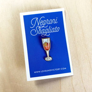 Negroni Sbagliato Cocktail L&V Pin