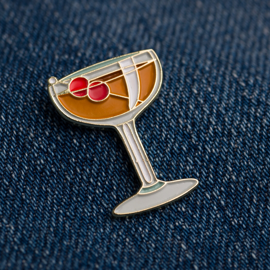 Manhattan Cocktail L&V Pin